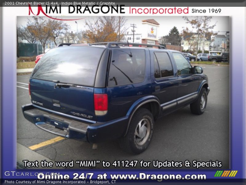 Indigo Blue Metallic / Graphite 2001 Chevrolet Blazer LS 4x4