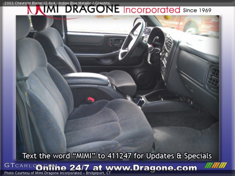 Indigo Blue Metallic / Graphite 2001 Chevrolet Blazer LS 4x4