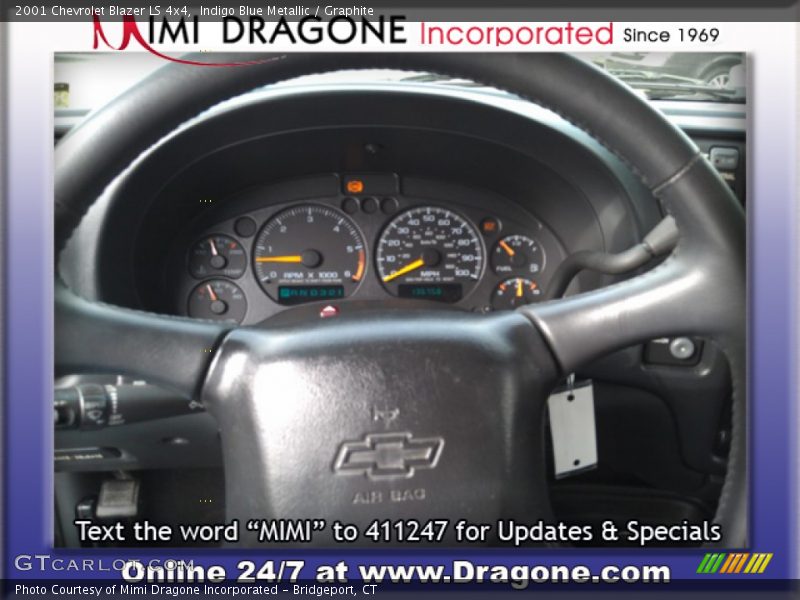 Indigo Blue Metallic / Graphite 2001 Chevrolet Blazer LS 4x4