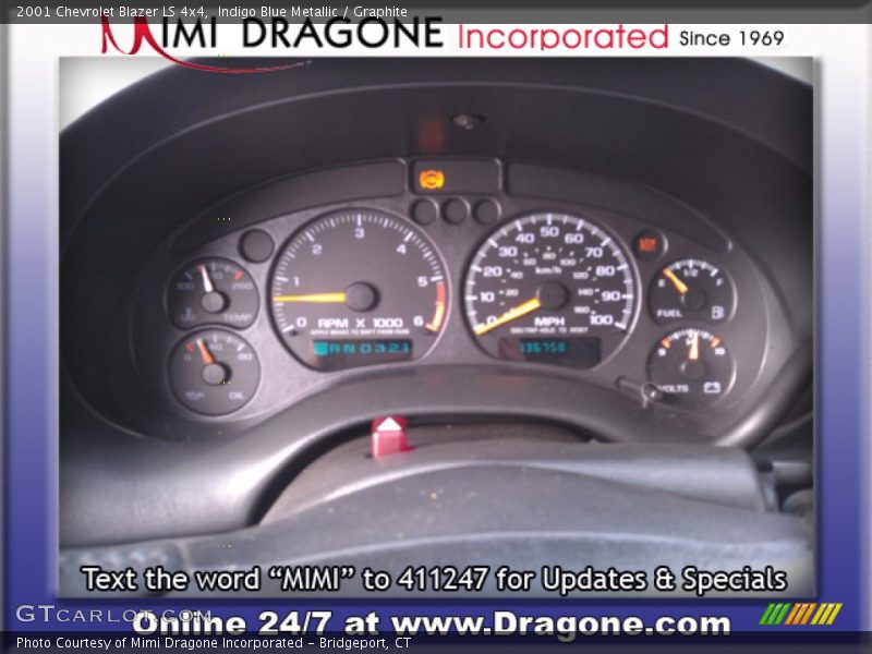 Indigo Blue Metallic / Graphite 2001 Chevrolet Blazer LS 4x4