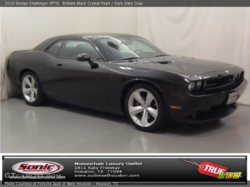 Brilliant Black Crystal Pearl / Dark Slate Gray 2010 Dodge Challenger SRT8