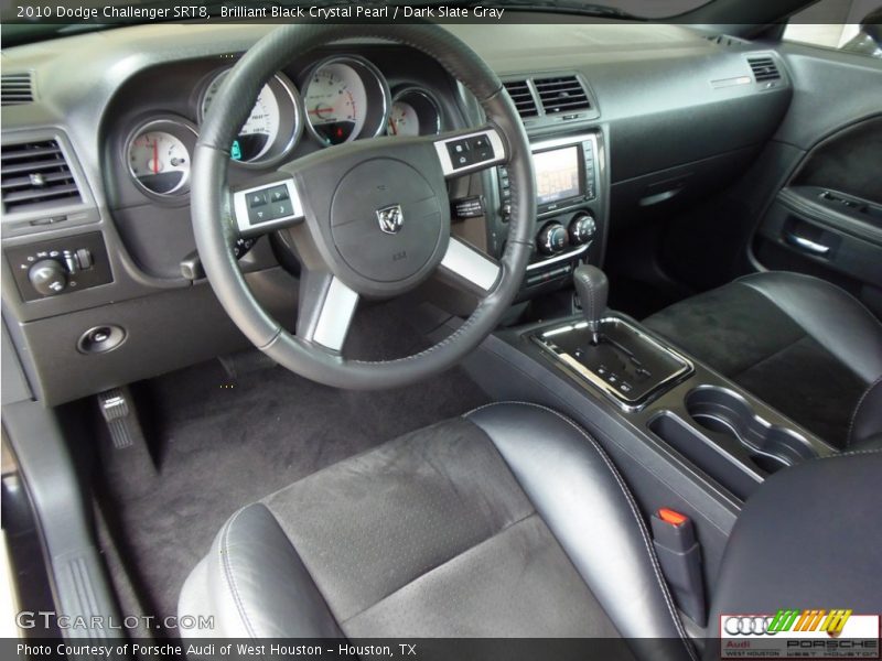 Brilliant Black Crystal Pearl / Dark Slate Gray 2010 Dodge Challenger SRT8