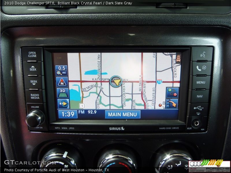 Brilliant Black Crystal Pearl / Dark Slate Gray 2010 Dodge Challenger SRT8