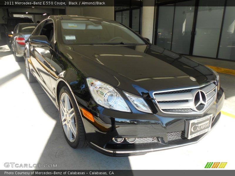 Black / Almond/Black 2011 Mercedes-Benz E 550 Coupe
