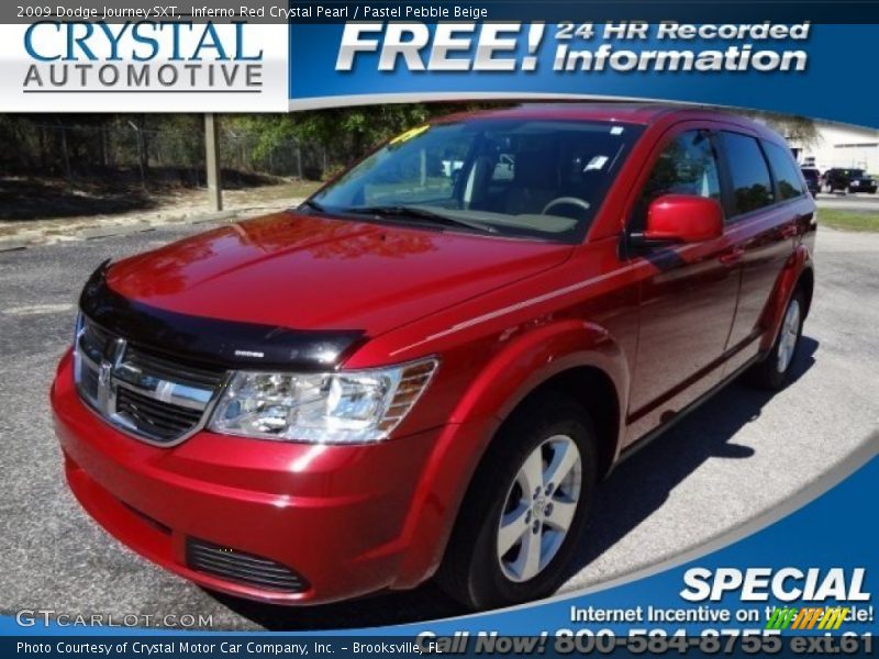 Inferno Red Crystal Pearl / Pastel Pebble Beige 2009 Dodge Journey SXT
