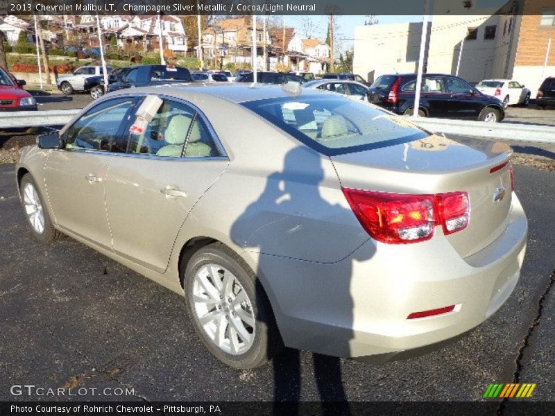 Champagne Silver Metallic / Cocoa/Light Neutral 2013 Chevrolet Malibu LT