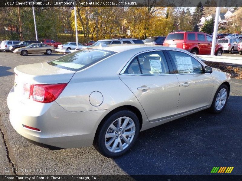 Champagne Silver Metallic / Cocoa/Light Neutral 2013 Chevrolet Malibu LT