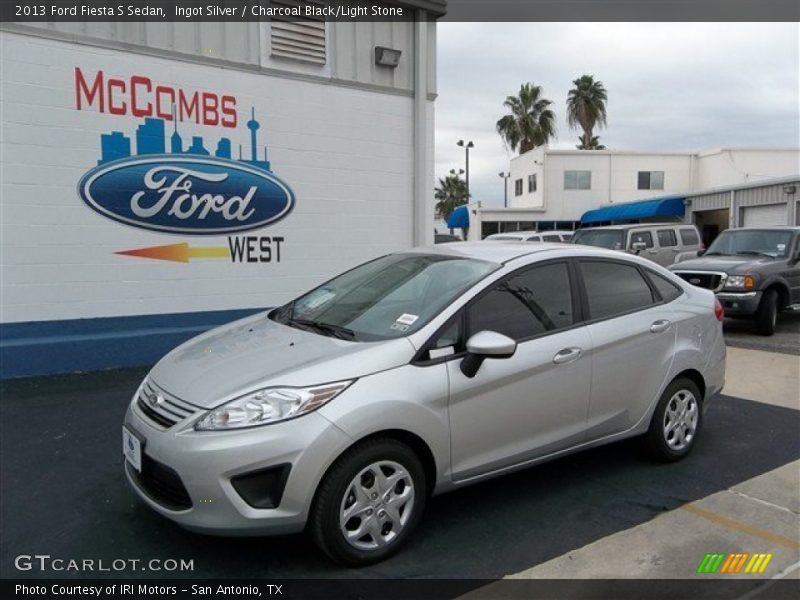 Ingot Silver / Charcoal Black/Light Stone 2013 Ford Fiesta S Sedan