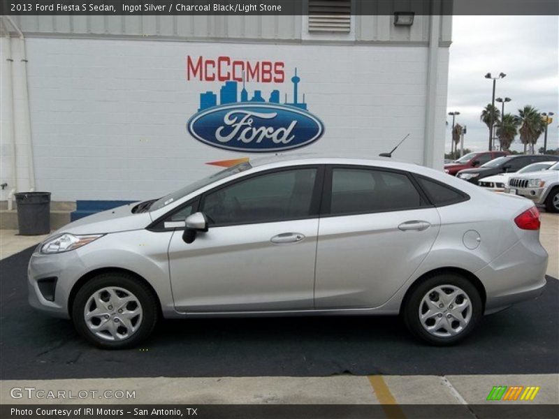 Ingot Silver / Charcoal Black/Light Stone 2013 Ford Fiesta S Sedan