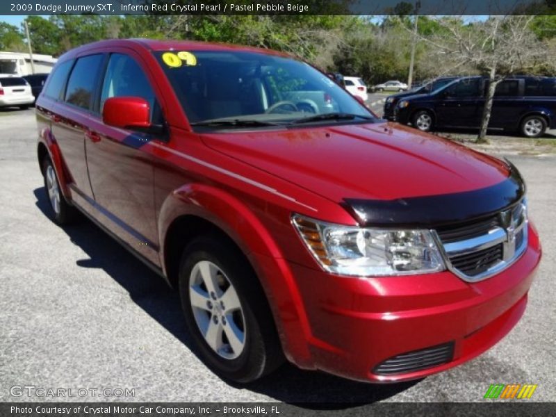 Inferno Red Crystal Pearl / Pastel Pebble Beige 2009 Dodge Journey SXT