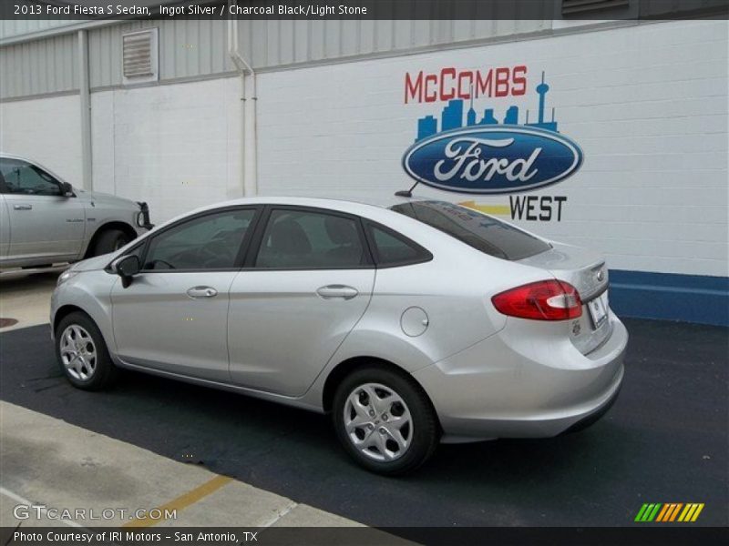 Ingot Silver / Charcoal Black/Light Stone 2013 Ford Fiesta S Sedan