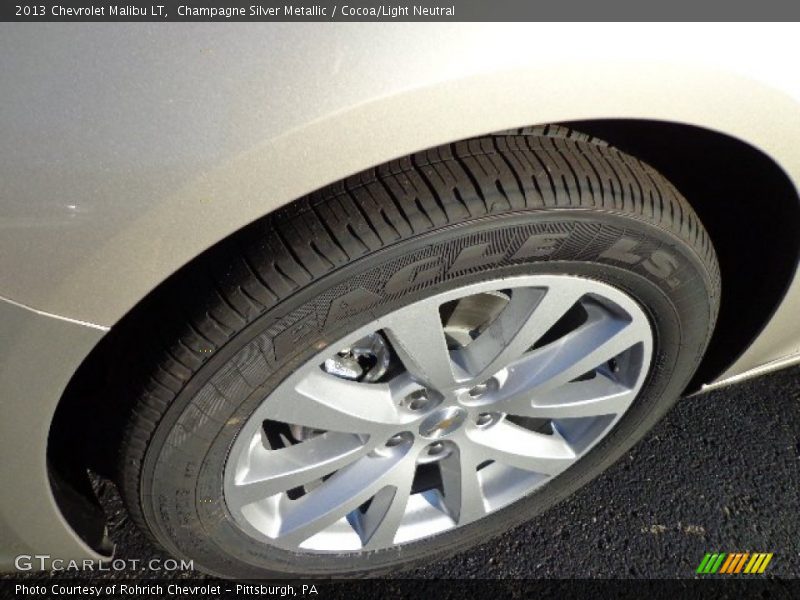 Champagne Silver Metallic / Cocoa/Light Neutral 2013 Chevrolet Malibu LT