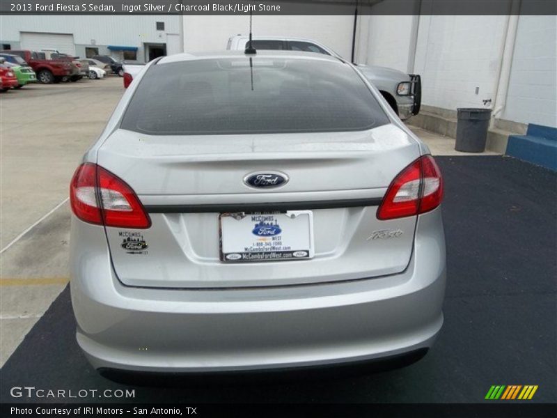 Ingot Silver / Charcoal Black/Light Stone 2013 Ford Fiesta S Sedan