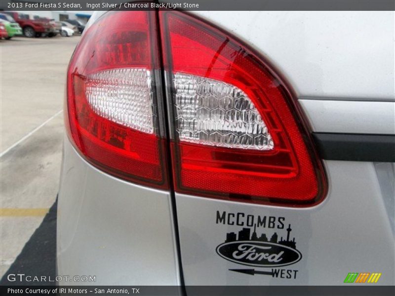 Ingot Silver / Charcoal Black/Light Stone 2013 Ford Fiesta S Sedan
