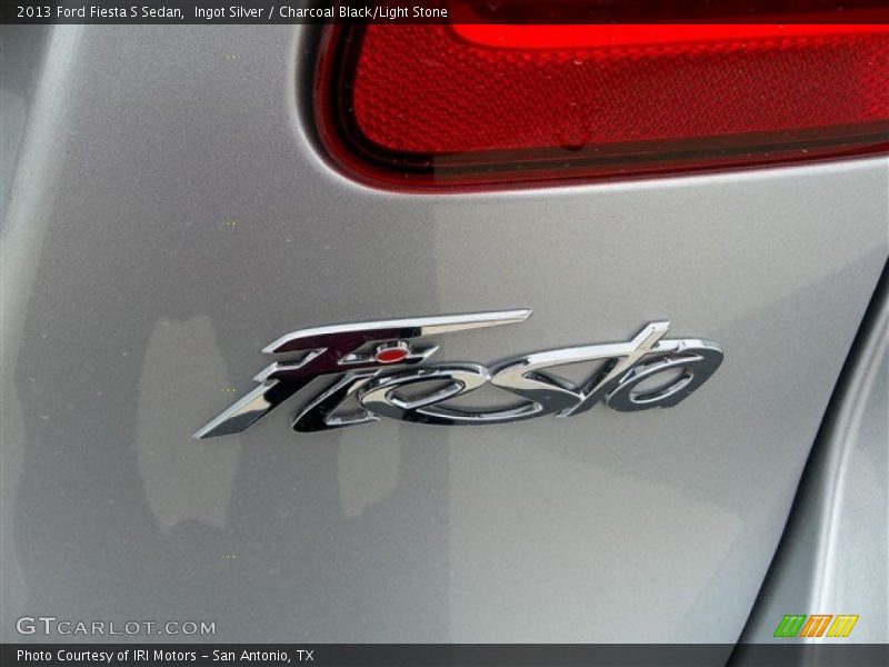 Ingot Silver / Charcoal Black/Light Stone 2013 Ford Fiesta S Sedan