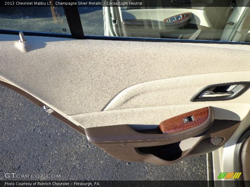 Champagne Silver Metallic / Cocoa/Light Neutral 2013 Chevrolet Malibu LT