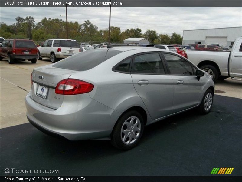 Ingot Silver / Charcoal Black/Light Stone 2013 Ford Fiesta S Sedan