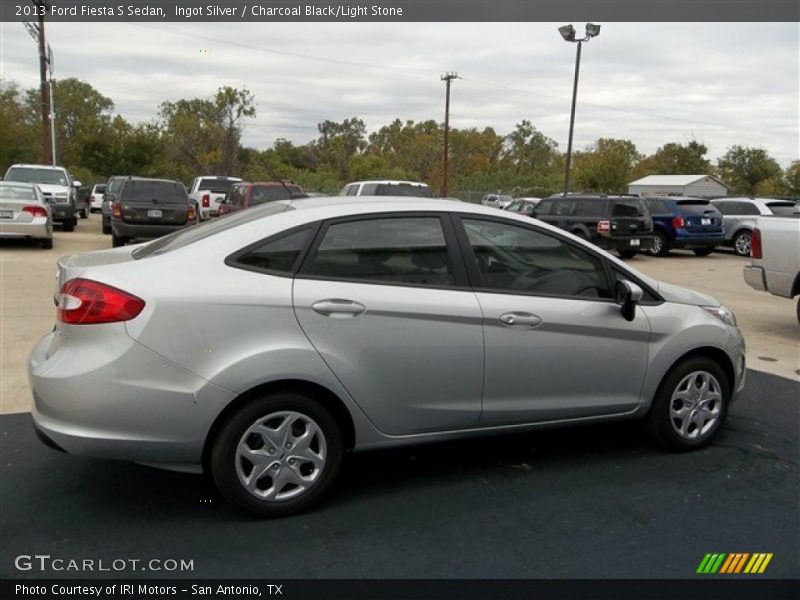 Ingot Silver / Charcoal Black/Light Stone 2013 Ford Fiesta S Sedan