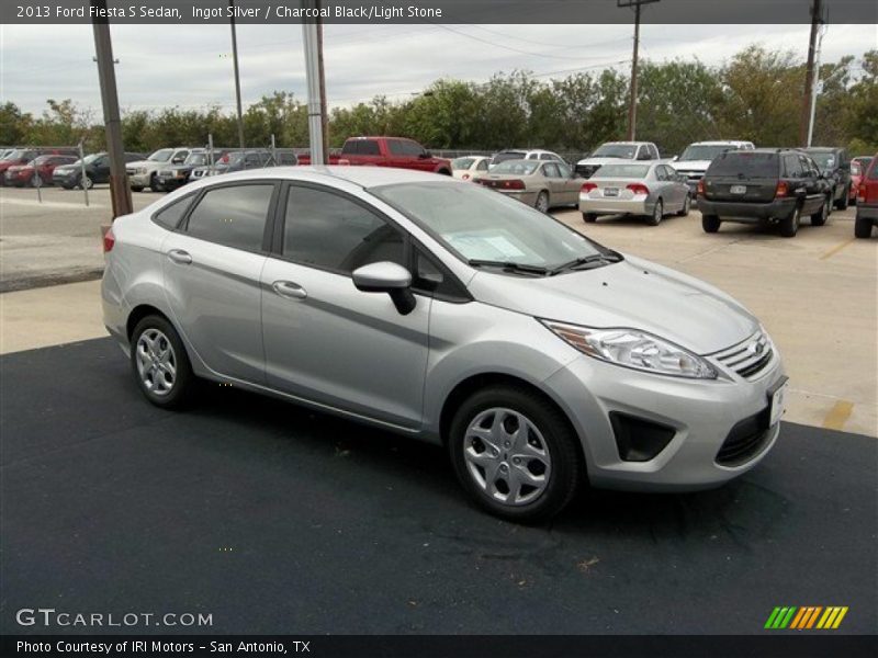 Ingot Silver / Charcoal Black/Light Stone 2013 Ford Fiesta S Sedan