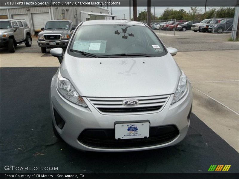 Ingot Silver / Charcoal Black/Light Stone 2013 Ford Fiesta S Sedan