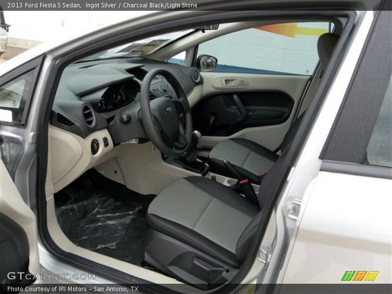 Ingot Silver / Charcoal Black/Light Stone 2013 Ford Fiesta S Sedan