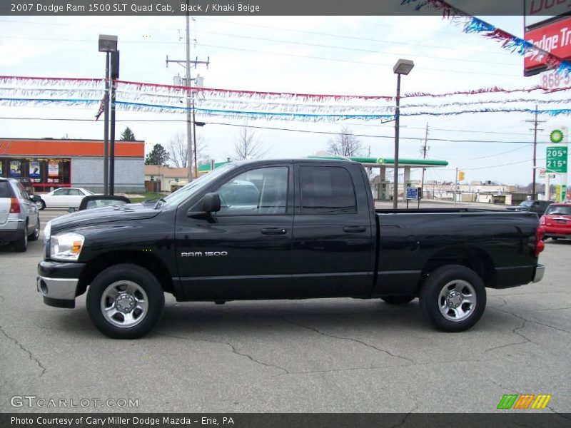 Black / Khaki Beige 2007 Dodge Ram 1500 SLT Quad Cab