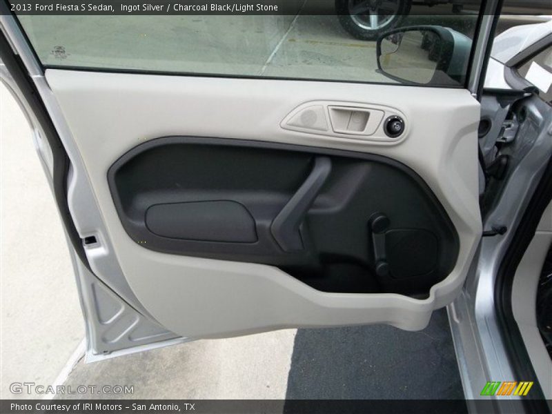 Ingot Silver / Charcoal Black/Light Stone 2013 Ford Fiesta S Sedan