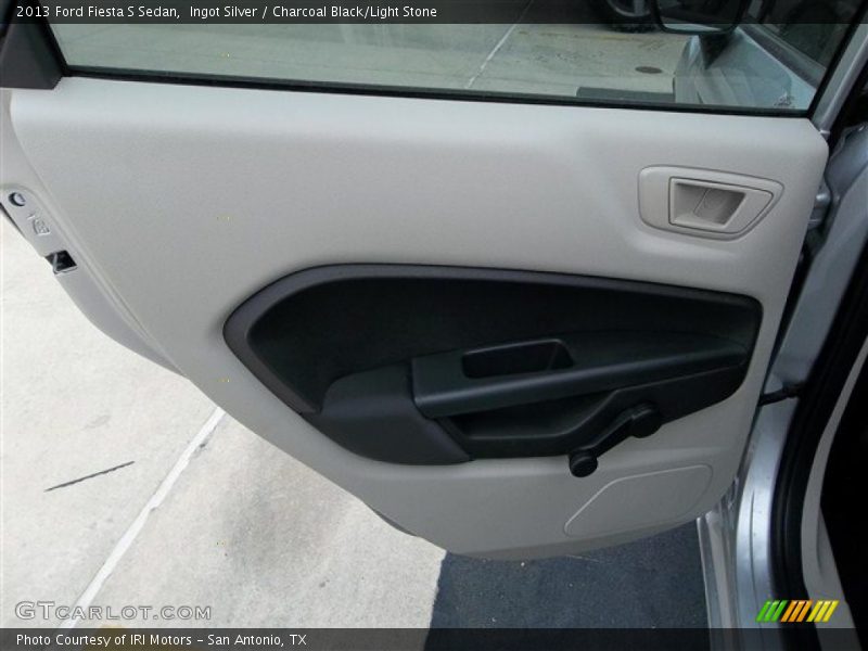 Ingot Silver / Charcoal Black/Light Stone 2013 Ford Fiesta S Sedan