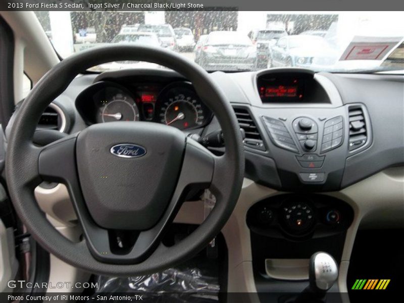 Ingot Silver / Charcoal Black/Light Stone 2013 Ford Fiesta S Sedan