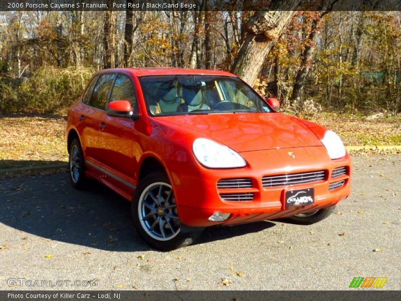 Pure Red / Black/Sand Beige 2006 Porsche Cayenne S Titanium