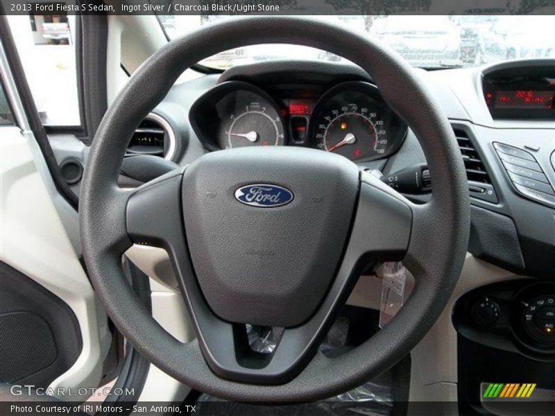 Ingot Silver / Charcoal Black/Light Stone 2013 Ford Fiesta S Sedan