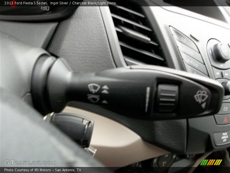 Ingot Silver / Charcoal Black/Light Stone 2013 Ford Fiesta S Sedan