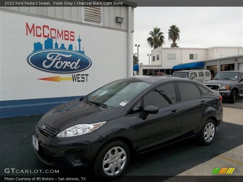 Violet Gray / Charcoal Black/Light Stone 2013 Ford Fiesta S Sedan