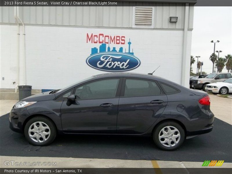 Violet Gray / Charcoal Black/Light Stone 2013 Ford Fiesta S Sedan