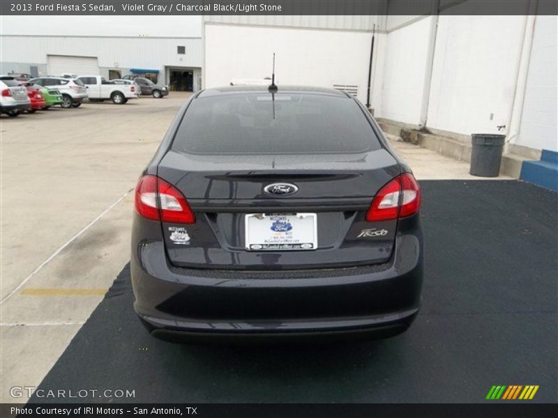 Violet Gray / Charcoal Black/Light Stone 2013 Ford Fiesta S Sedan