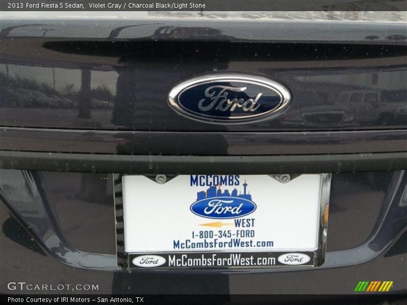 Violet Gray / Charcoal Black/Light Stone 2013 Ford Fiesta S Sedan