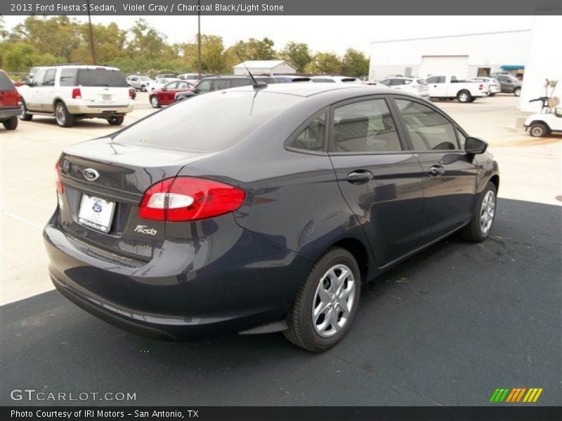 Violet Gray / Charcoal Black/Light Stone 2013 Ford Fiesta S Sedan