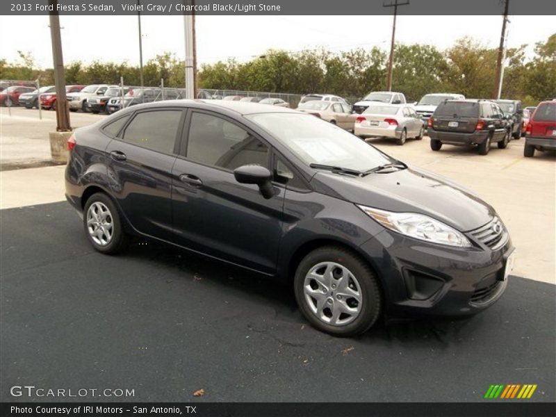 Violet Gray / Charcoal Black/Light Stone 2013 Ford Fiesta S Sedan