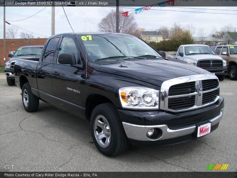 Black / Khaki Beige 2007 Dodge Ram 1500 SLT Quad Cab