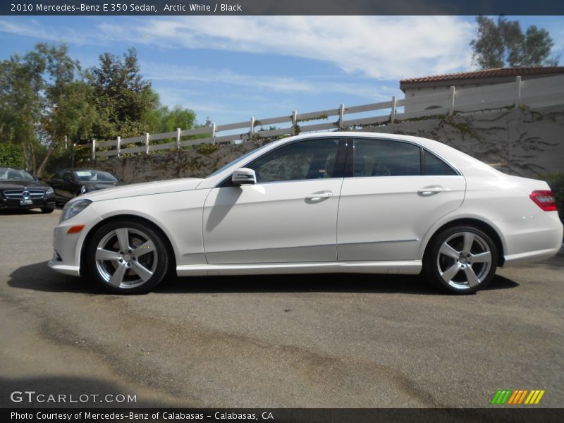 Arctic White / Black 2010 Mercedes-Benz E 350 Sedan