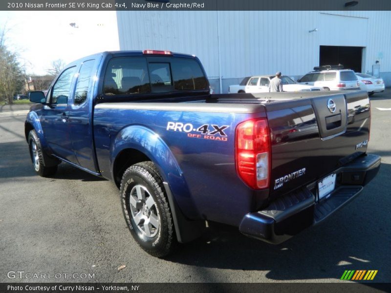 Navy Blue / Graphite/Red 2010 Nissan Frontier SE V6 King Cab 4x4