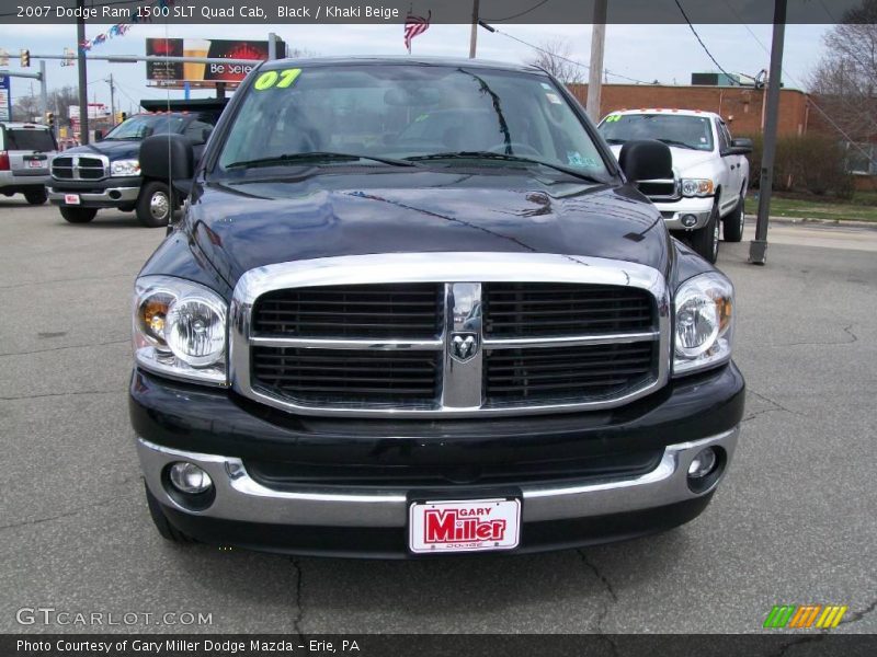 Black / Khaki Beige 2007 Dodge Ram 1500 SLT Quad Cab
