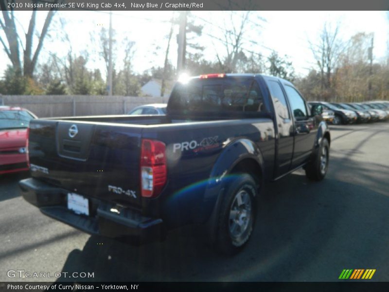 Navy Blue / Graphite/Red 2010 Nissan Frontier SE V6 King Cab 4x4