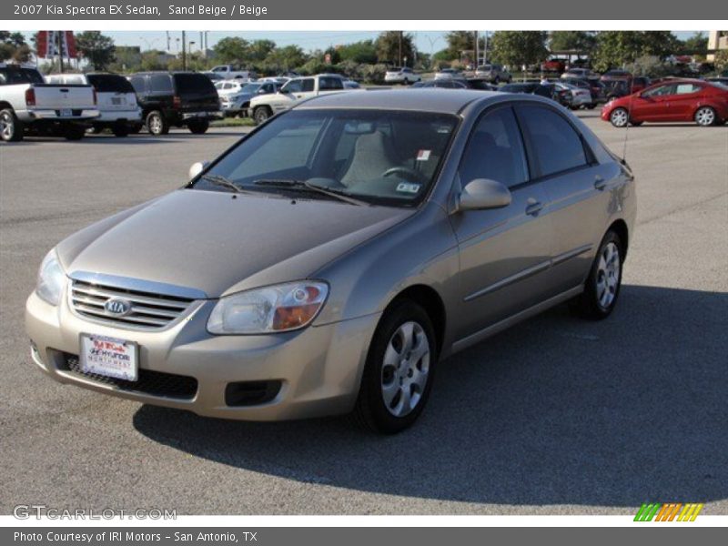 Sand Beige / Beige 2007 Kia Spectra EX Sedan