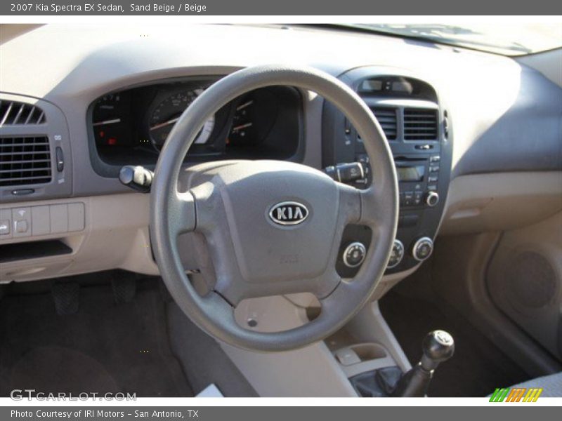 Sand Beige / Beige 2007 Kia Spectra EX Sedan