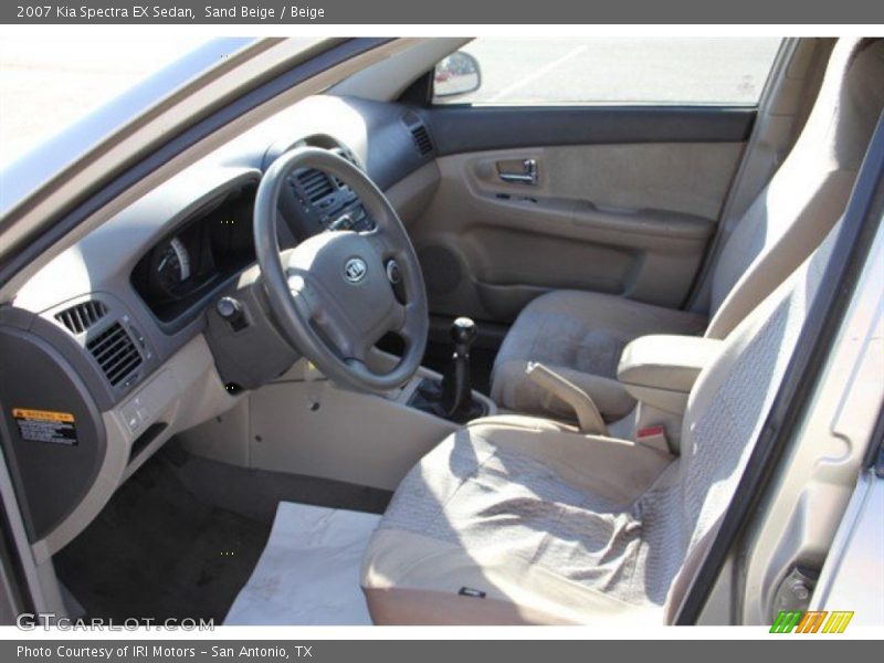 Sand Beige / Beige 2007 Kia Spectra EX Sedan