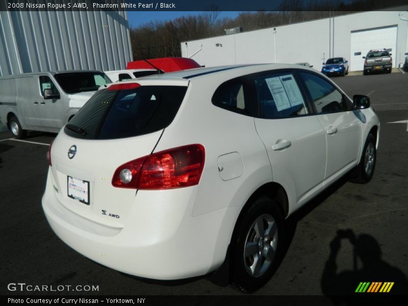 Phantom White Pearl / Black 2008 Nissan Rogue S AWD