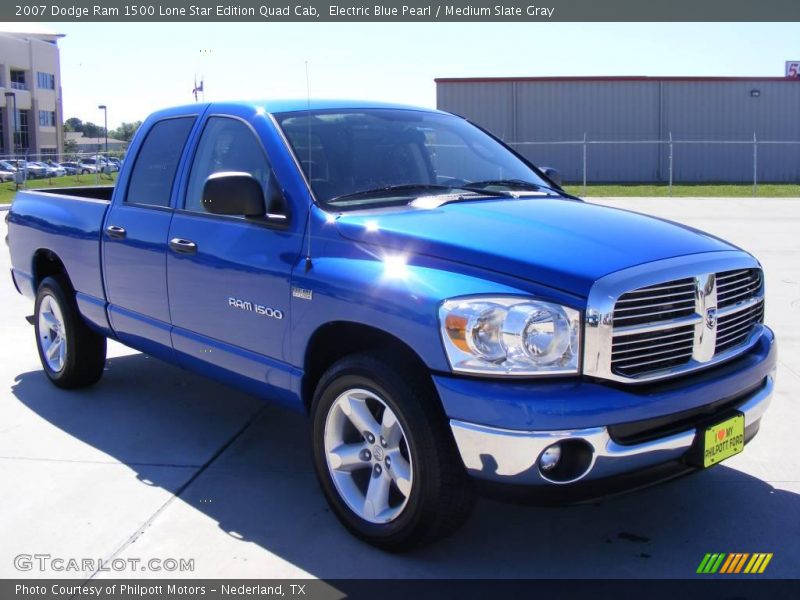 Electric Blue Pearl / Medium Slate Gray 2007 Dodge Ram 1500 Lone Star Edition Quad Cab