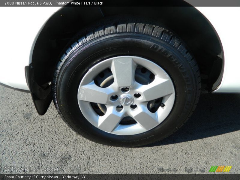 Phantom White Pearl / Black 2008 Nissan Rogue S AWD