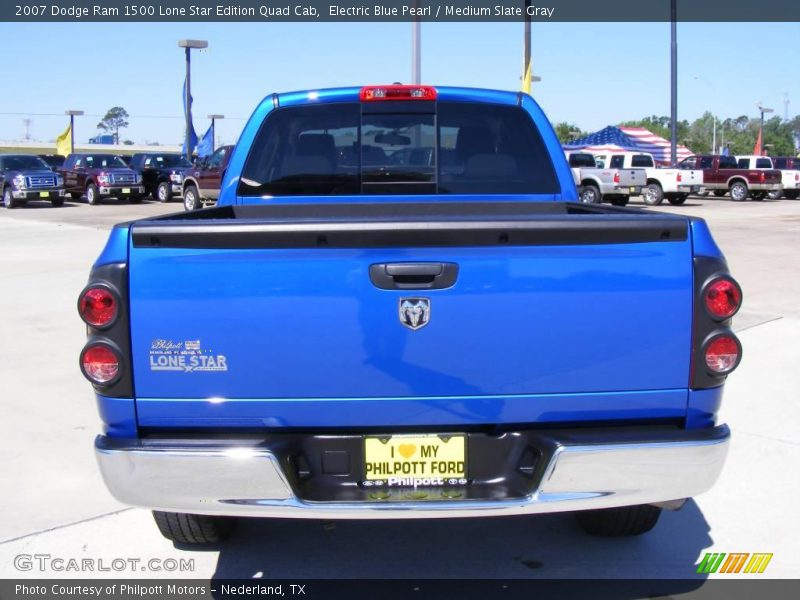 Electric Blue Pearl / Medium Slate Gray 2007 Dodge Ram 1500 Lone Star Edition Quad Cab
